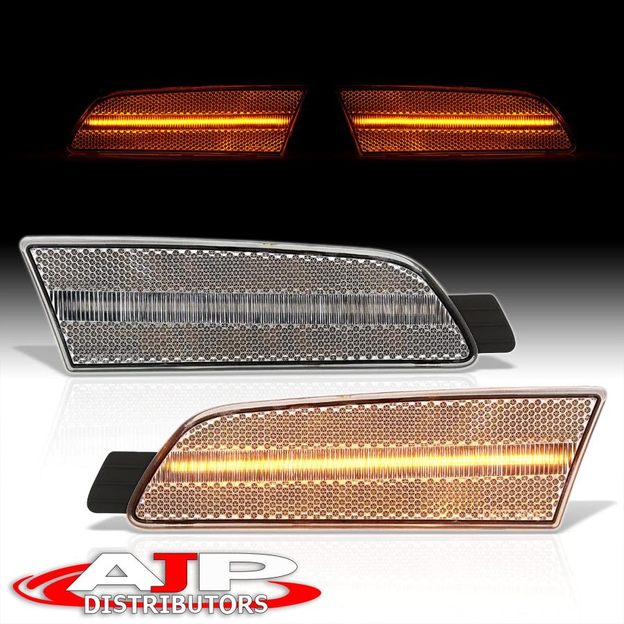 【並行輸入品】AJP Distributors Clear Len Amber LED Side Markers Front Driving_3