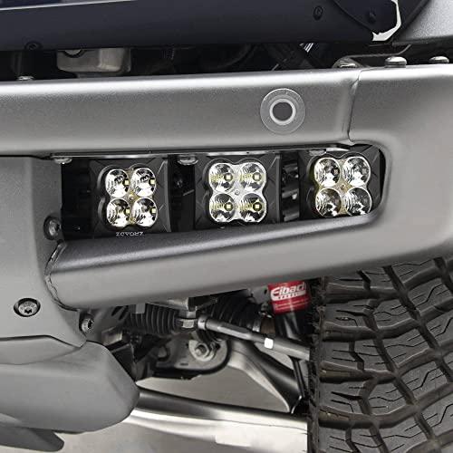 【並行輸入品】ZROADZ フロントバンパーフォグLEDキット 2021 2022 フォードブロンコ用 3インチアンバーLEDポッドライト2個との画像