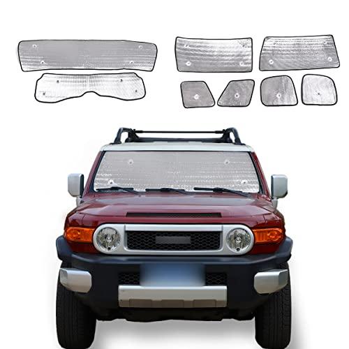 【並行輸入品】 フロントガラス用サンシェード 自動車用日除けバイザー トヨタFJクルーザー対応 折りたたみ式 紫外線反射板 自動フロントガラスサン_1