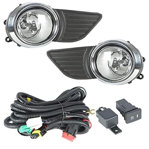 【並行輸入品】waltyotur A Pair Driver+Passenger Side Clear Len Fog Lights Bump_4