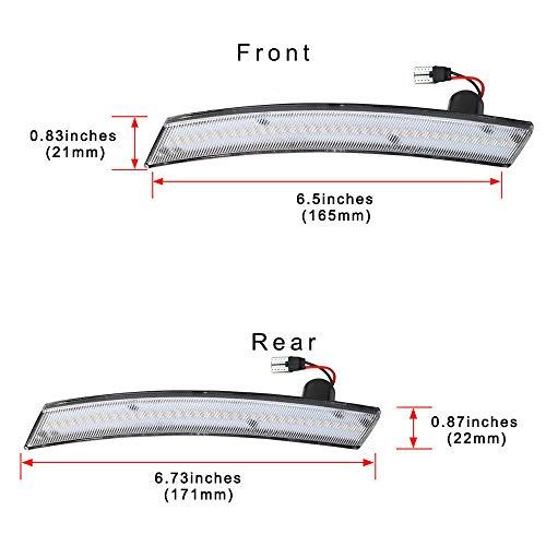 【並行輸入品】ADIIL アンバー/レッド フルLED フロント\u0026リア バンパー サイドマーカー ライト アセンブリ クリア レンズ 2002の画像