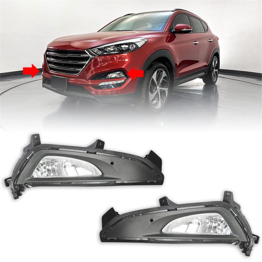 【並行輸入品】munirater 2 Pack Bumper Fog Lights Driving Lamps w/Trim & Cover_3