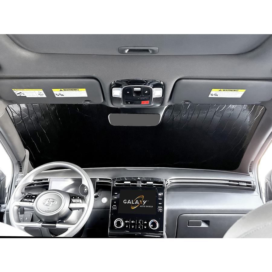 【並行輸入品】 GalaxyAutoShield カスタムフィット フロントガラスサンシェード 2022 ヒュンダイ サンタクルーズ SE、SEL_3