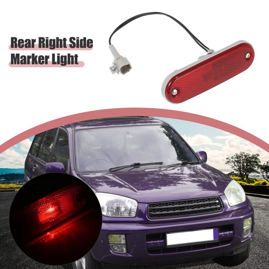 【並行輸入品】 X AUTOHAUX 外装リアバンパーサイドマーカー リフレクターランプ レッドライト トヨタ RAV4 1996 2004 右の画像