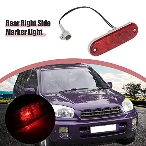 【並行輸入品】 X AUTOHAUX 外装リアバンパーサイドマーカー リフレクターランプ レッドライト トヨタ RAV4 1996 2004 右の画像