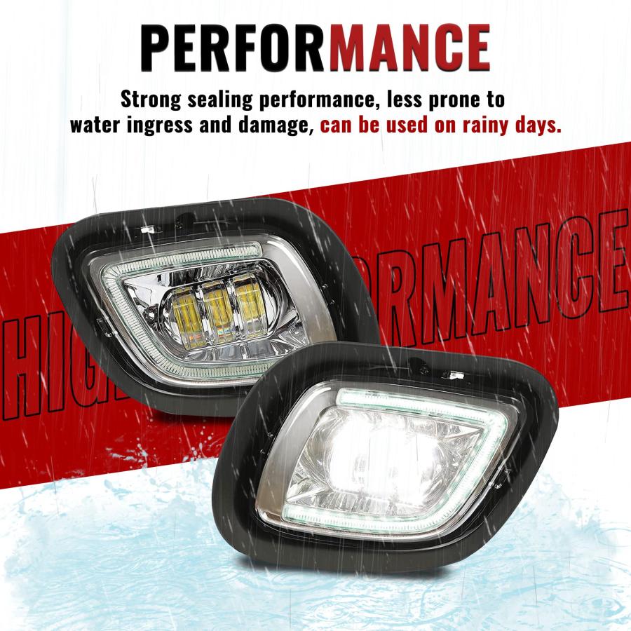【並行輸入品】HECASA LEDバンパーフォグライトセット 2008 2017 Freightliner Cascadia 交換用 A06 5の画像