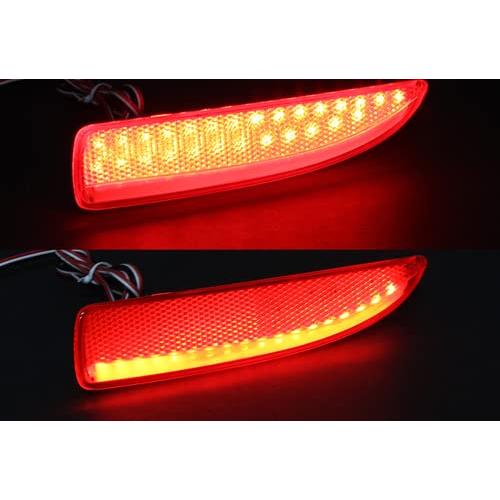 【並行輸入品】 HK5 レッド LED レンズ リアバンパー リフレクター ウィンカー ブレーキ ストップ ライト 交換用 2006 2015 マ