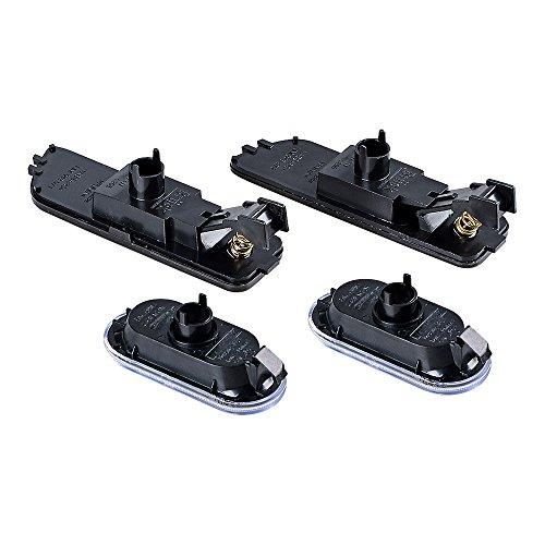 【並行輸入品】Astra Depot 2X Clear Fender Marker Light + 2X Smoke Bumper Sideの画像