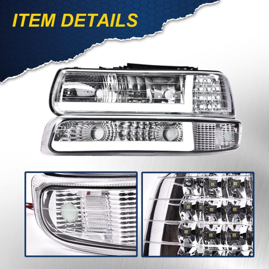 並行輸入品】 CHEDA LED DRL ヘッドライトアセンブリランプ シボレー