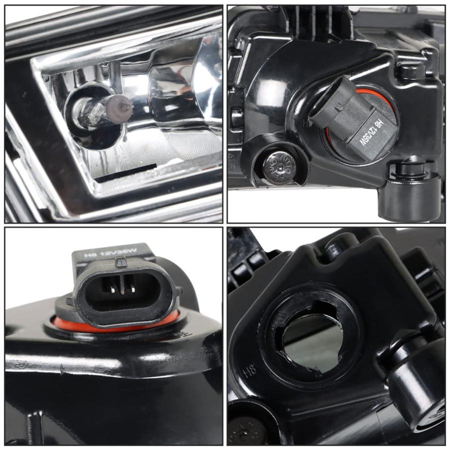 【並行輸入品】munirater 2 Pack Front Bumper Fog Lights Assembly with Chrome Be_6