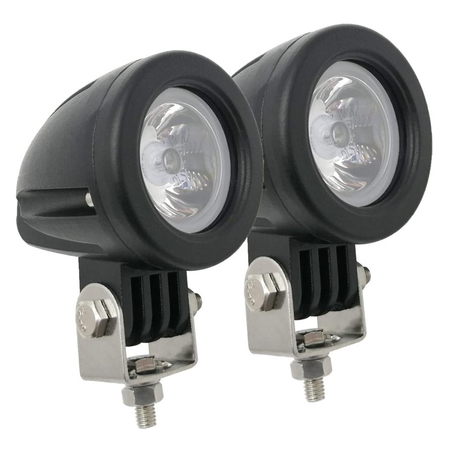 【並行輸入品】Audak 2個 10W スポット ミニ LED 作業灯 2インチ ラウンド LED ドライビングライト フォグライト オートバイの画像