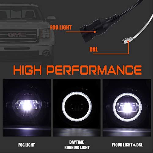 【並行輸入品】DRFG LEDフォグランプ DRL付き 2007 2013 GMC Sierra 1500/2007 2014 GMC Sierの画像