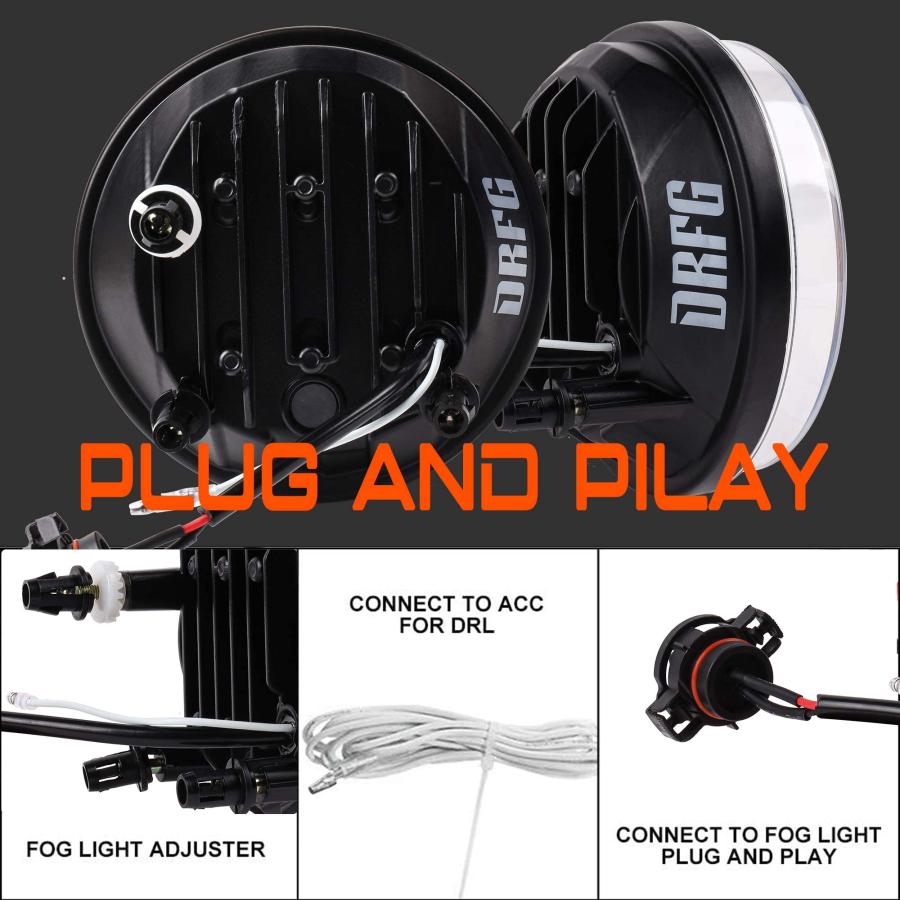 【並行輸入品】DRFG LEDフォグランプ DRL付き 2007 2013 GMC Sierra 1500/2007 2014 GMC Sierの画像