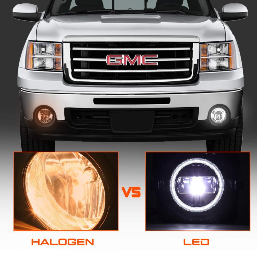 【並行輸入品】DRFG LEDフォグランプ DRL付き 2007 2013 GMC Sierra 1500/2007 2014 GMC Sierの画像