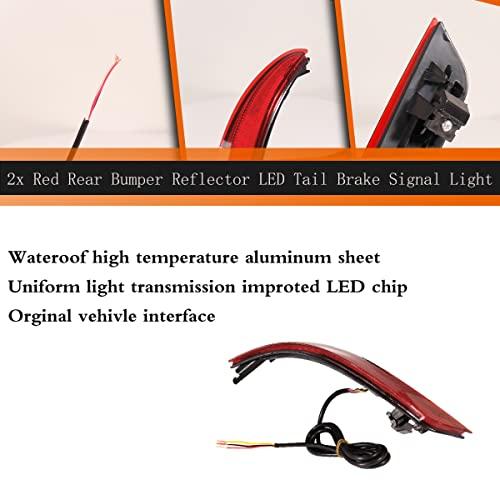 【並行輸入品】ADIIL レッドレンズ レッドLED リアバンパーリフレクター ブレーキテールライト シーケンシャルウィンカーランプ付き 16の画像