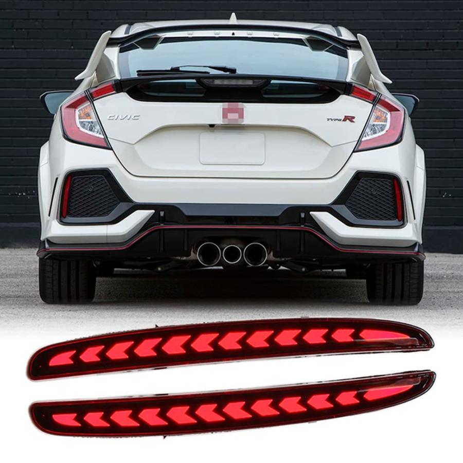 【並行輸入品】Dreamseek LED Reflector Rear Bumper Tail Light for Honda Civic H_2