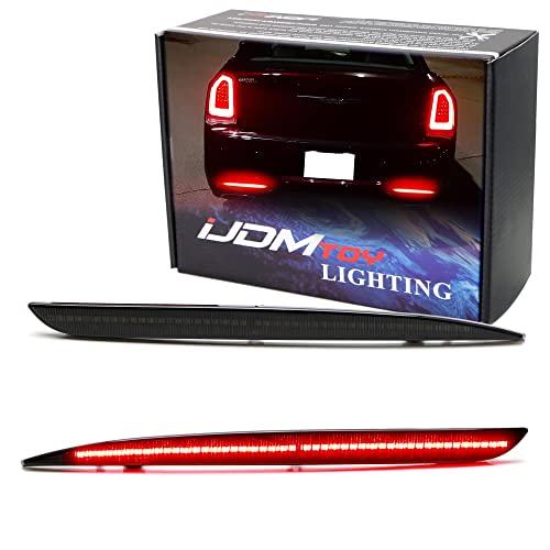 【並行輸入品】 iJDMTOY ダークスモークレンズ 90 SMD 盛りだくさんLED リアバンパーリフレクターライトトリム 2015年今後のクライスラー