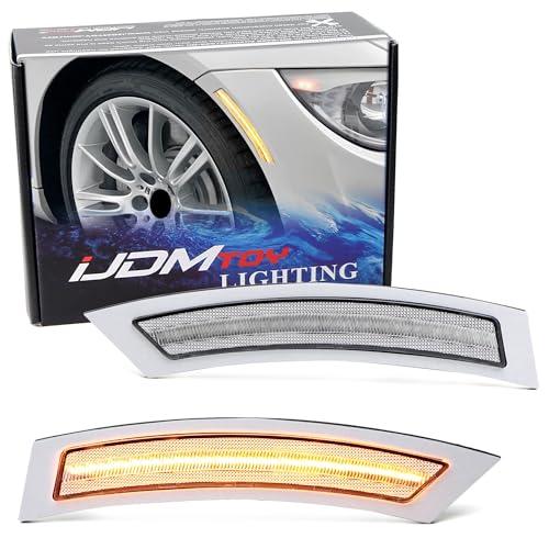 【並行輸入品】 iJDMTOY Semi Clear Lens Amber Full LED Strip Bumper Reflector Re
