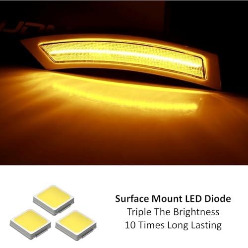 【並行輸入品】 iJDMTOY Semi Clear Lens Amber Full LED Strip Bumper Reflector Re