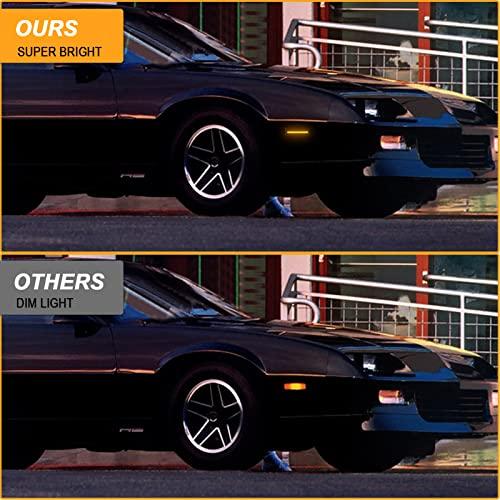 【並行輸入品】R\u0026F オートスモークLEDフロントサイドマーカーライト 交換用 C'hevy Camaro (1982 1992) LT, RSの画像