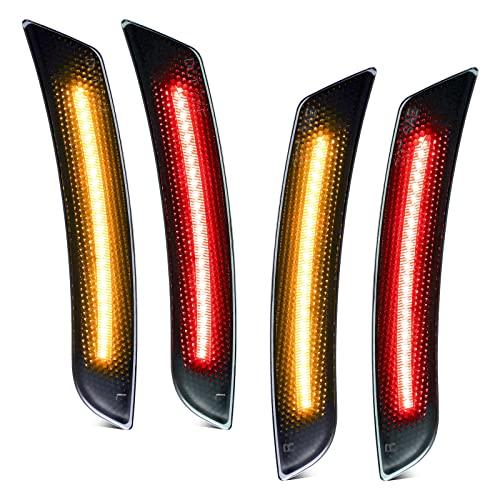 【並行輸入品】 Partsam スモークレンズ LEDサイドマーカーライト フロントリアバンパーサイドマーカーランプ リフレクター Camaro_1