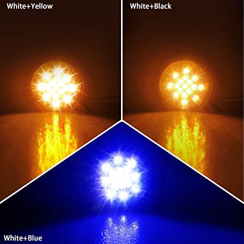 【並行輸入品】 2PCS Dual Revolution Amber Turn Signal and Marker to Blue Auxili_4