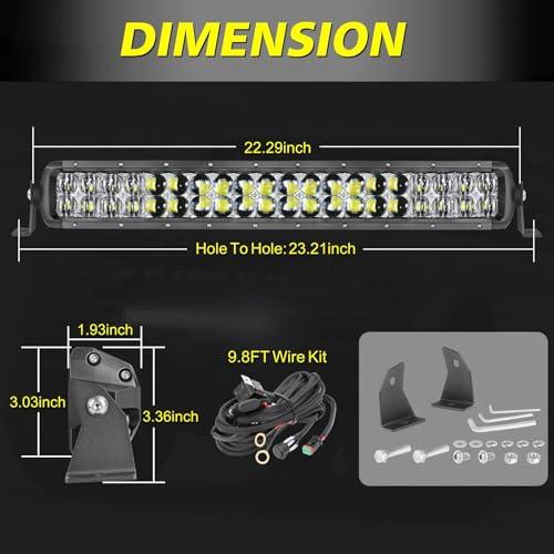 【並行輸入品】20 Inch LED Light Bar Kit, AKD Part 200W 5D Lens Offroad Drivingの画像