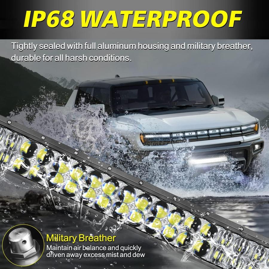 【並行輸入品】20 Inch LED Light Bar Kit, AKD Part 200W 5D Lens Offroad Drivingの画像