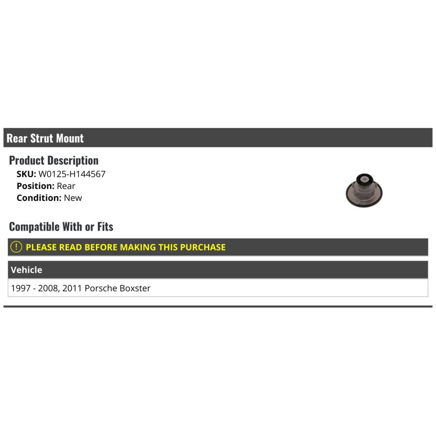 並行輸入品】Rear Strut Mount Compatible with 1997 2008， 2011