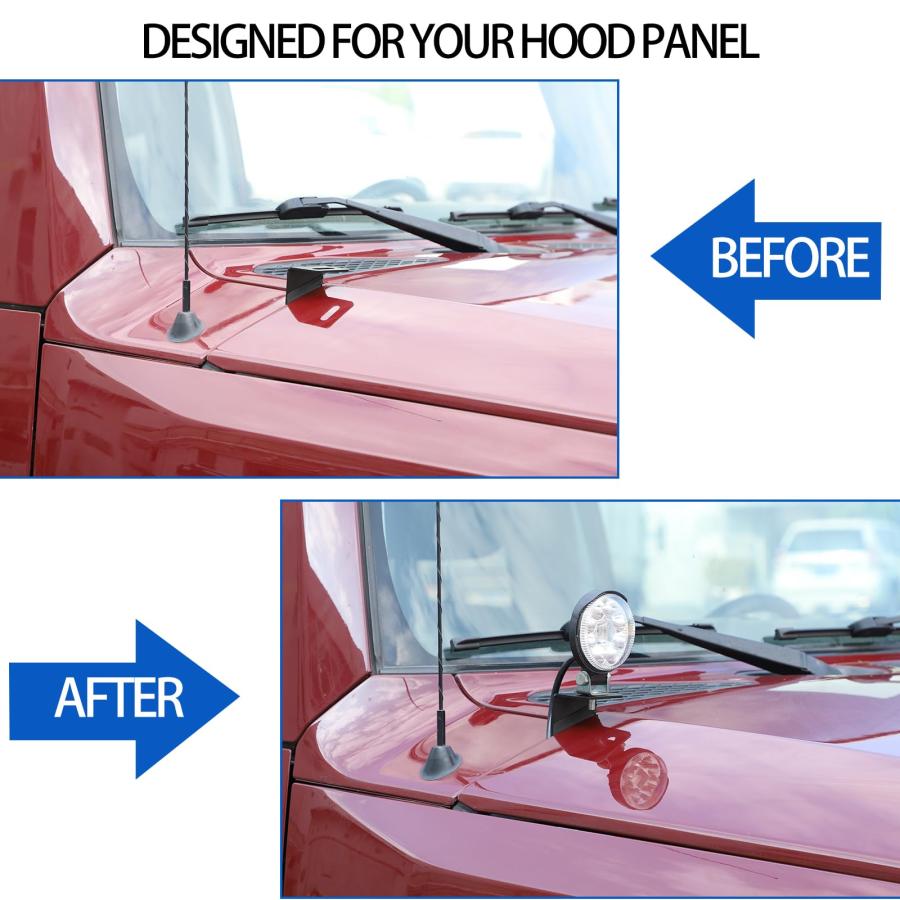 【並行輸入品】 Car Hood Light Mount Bracket Compatible with Toyota FJ Cruiser 2