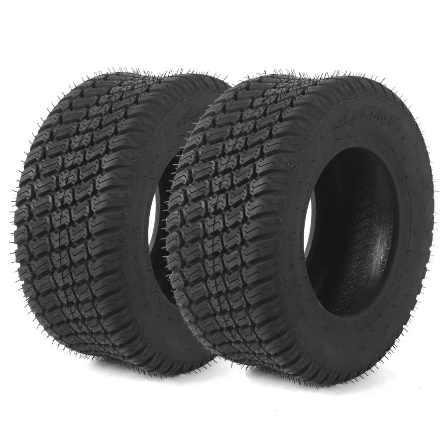 並行輸入品】(2パック) 16x6.50 8 タイヤ 4PR 耐久性チューブレス交換