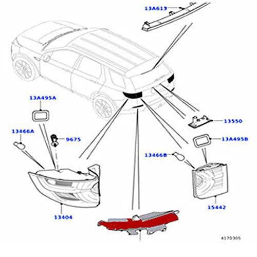 【並行輸入品】LIRU Rear Bumper Lower Tail Brake Light Reverse Light Stop Fog Lの画像