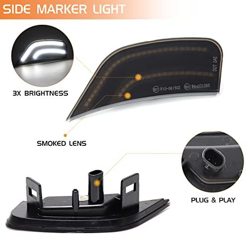 【並行輸入品】White LED Side Marker Lights Replacement for 2021 2022 2023 Chevの画像