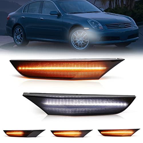 【並行輸入品】FetonAuto Sequential LED Side Marker Lights for 2003 2007 Infini_1