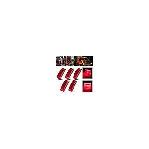 【並行輸入品】cciyu 5x Red 6\" LED Rectangle Side Marker Clearance Trailer Lighの画像
