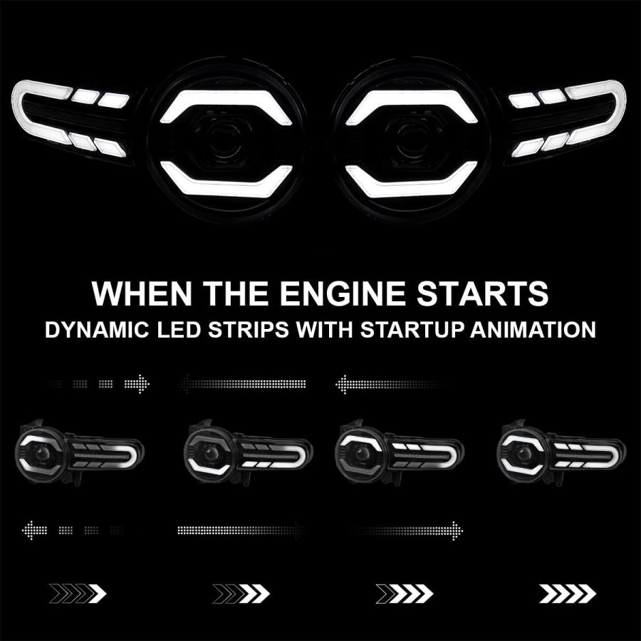 並行輸入品】 SPEC D TUNING ブラック プロジェクター ヘッドライト