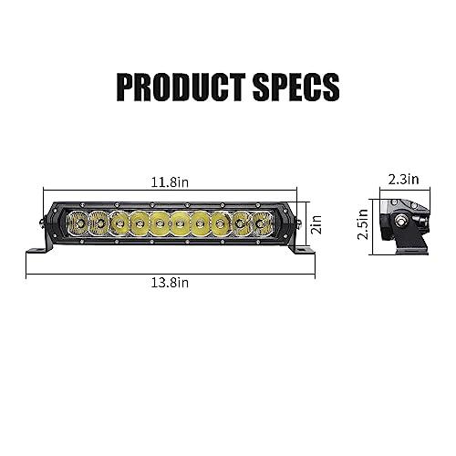 【並行輸入品】EXZEIT 50W 12'' Light Bar Mount on Front Bumper and Grille Compa_4