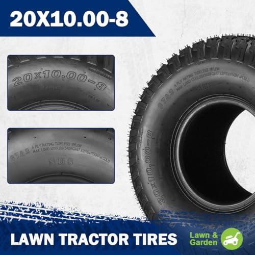 並行輸入品】MaxAuto FOX 20x10.00 8 芝刈り機タイヤ V2 芝生ガーデン