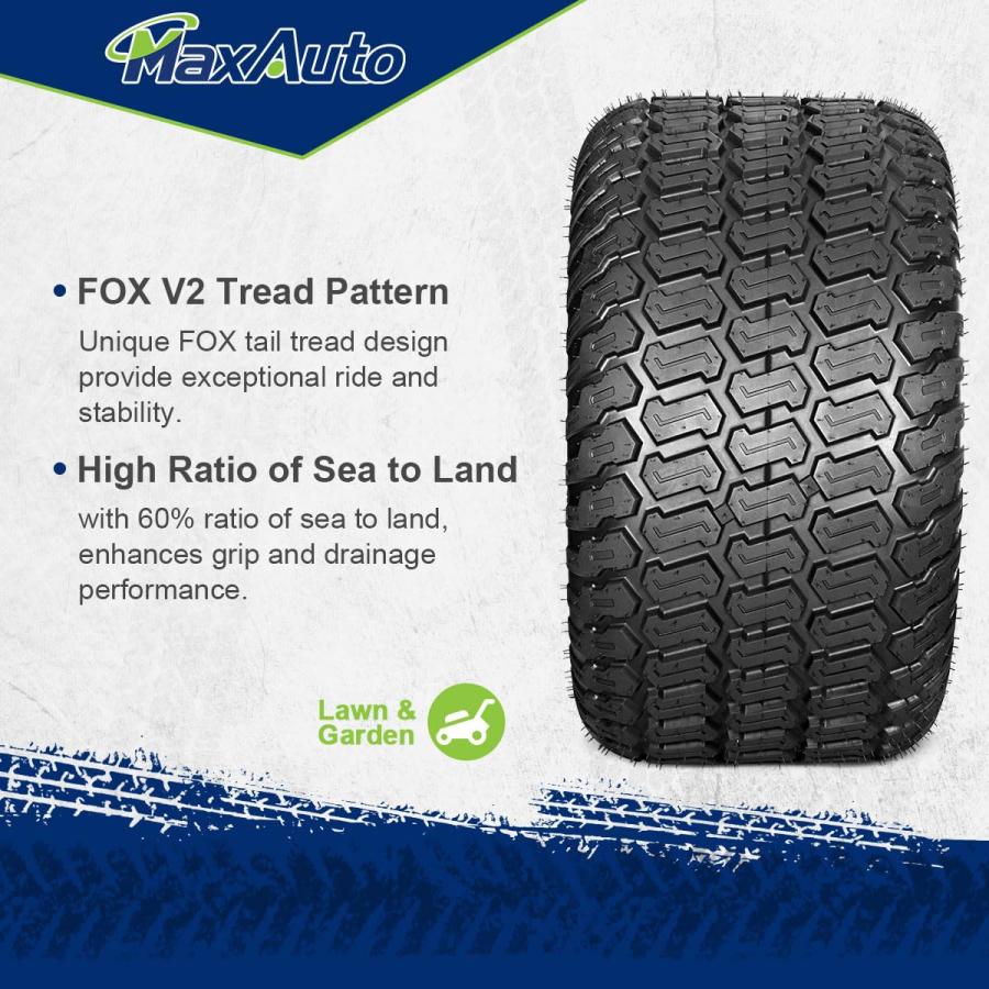 並行輸入品】MaxAuto FOX 20x10.00 8 芝刈り機タイヤ V2 芝生ガーデン