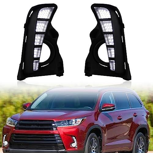 【並行輸入品】KEEGTBOX スイッチバック ホワイト/オレンジ LED DRL フロントフォグランプ デイタイム ランニングライト シーケン_1