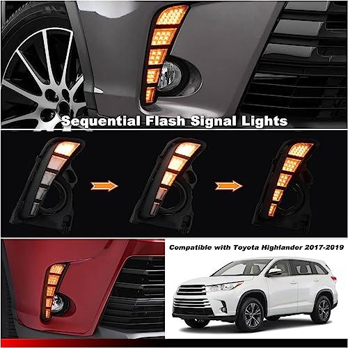 【並行輸入品】KEEGTBOX スイッチバック ホワイト/オレンジ LED DRL フロントフォグランプ デイタイム ランニングライト シーケン_7
