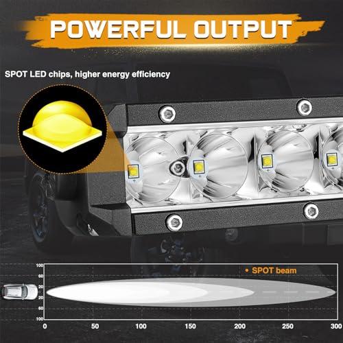 【並行輸入品】Niking Auto 2個 6インチ 単列 LEDライト バー スリム LED ポッド 運転 フォグライト 50W スポットライ_7
