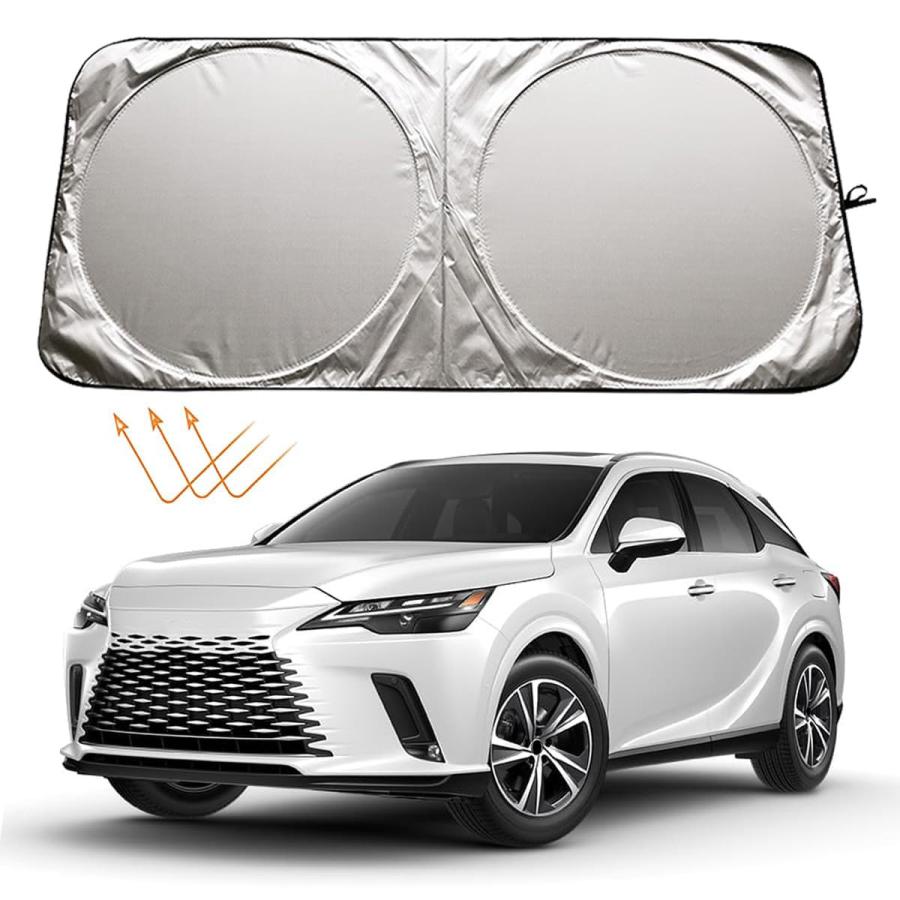 【並行輸入品】XHRING Windshield Sun Shade for Lexus RX RX350 350 450 450H 4 ...