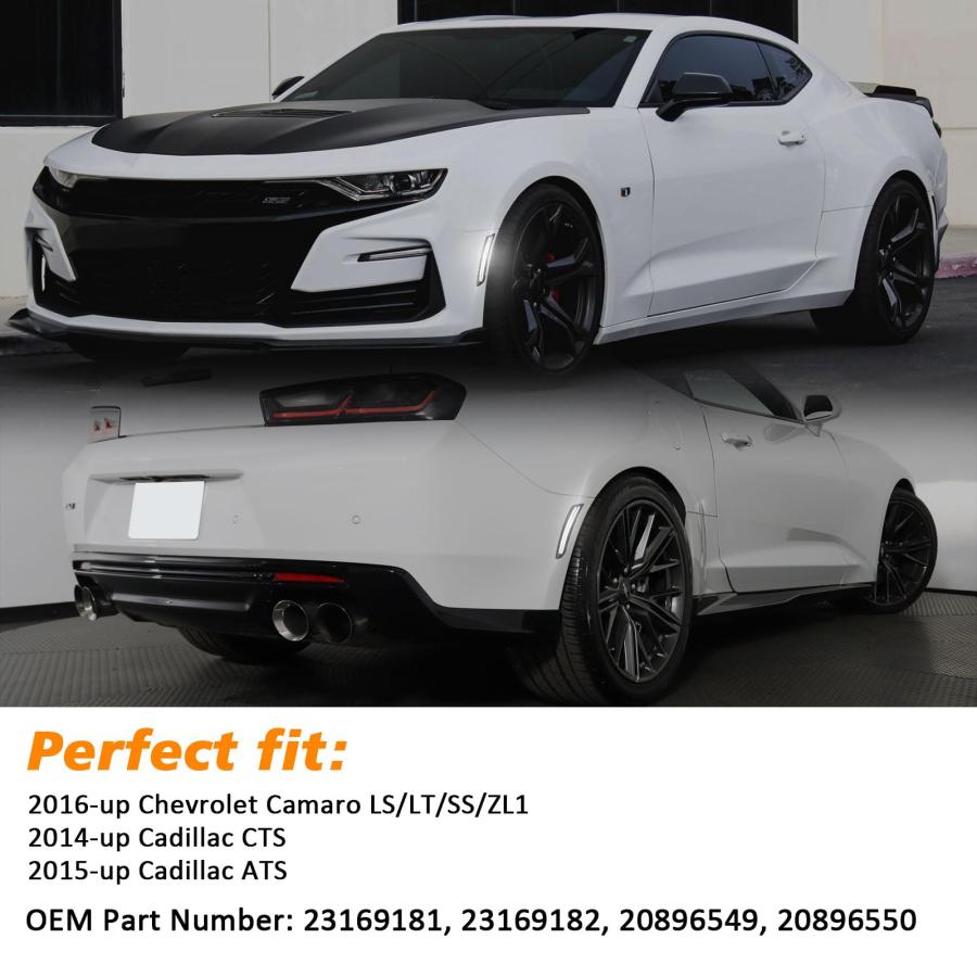 【並行輸入品】Bestview Smoked LED Side Marker Lights for Chevy Camaro 2016 201の画像