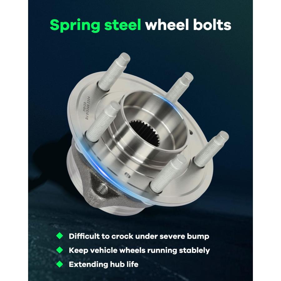 【並行輸入品】SCITOO Wheel Bearing and Hub Replaces 513398 Front or Rear fit f_9