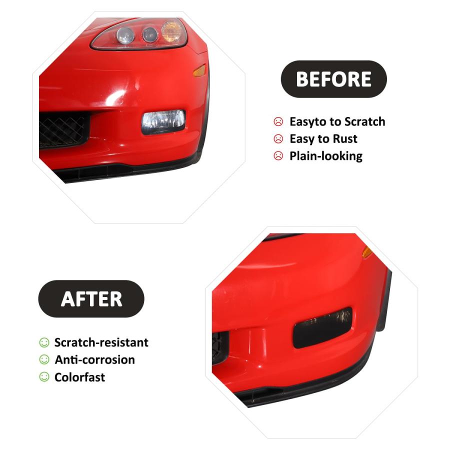 【並行輸入品】JONKOKO Car Tail Foglights Lamp Frame for Chevrolet Corvette C6_3
