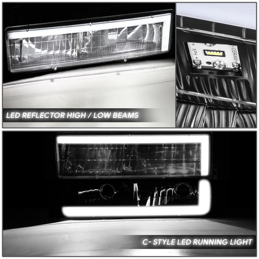 【並行輸入品】 DNA MOTORING Cスタイル LED DRLヘッドライト+バンパーシグナル+コーナーランプセット 92 99 Chevy_6