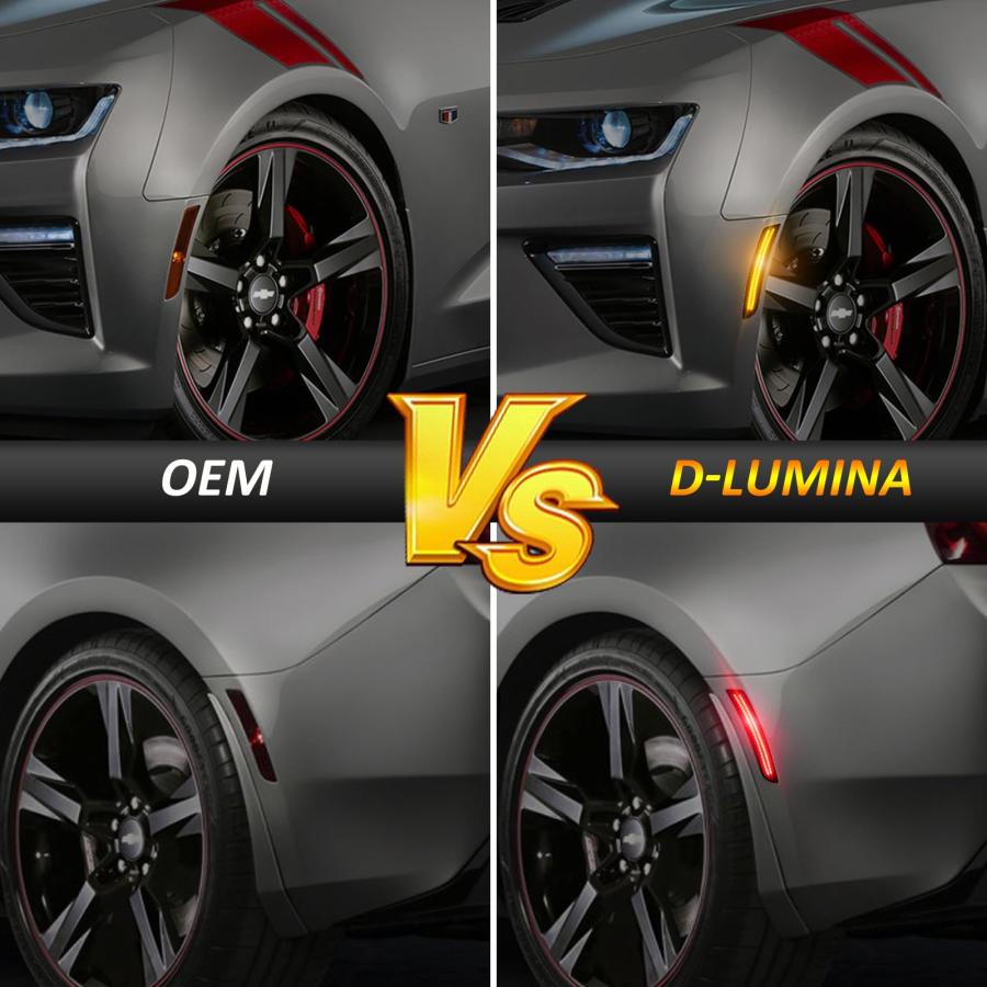 【並行輸入品】D Lumina LED Side Marker Lights Smoked Lens Compatible with Chevの画像