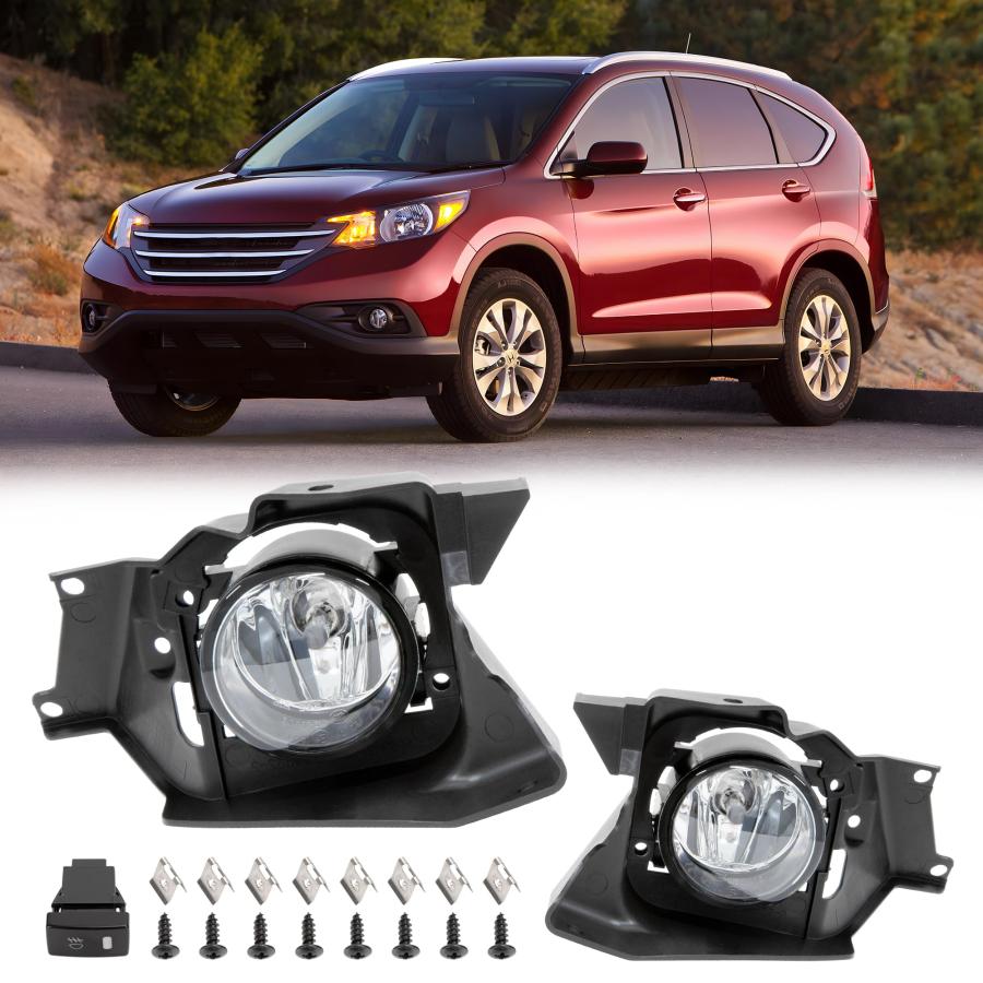 【並行輸入品】Cherbo Fog Lights fit for Honda CR V 2012 2013 2014 with H11 Cleの画像