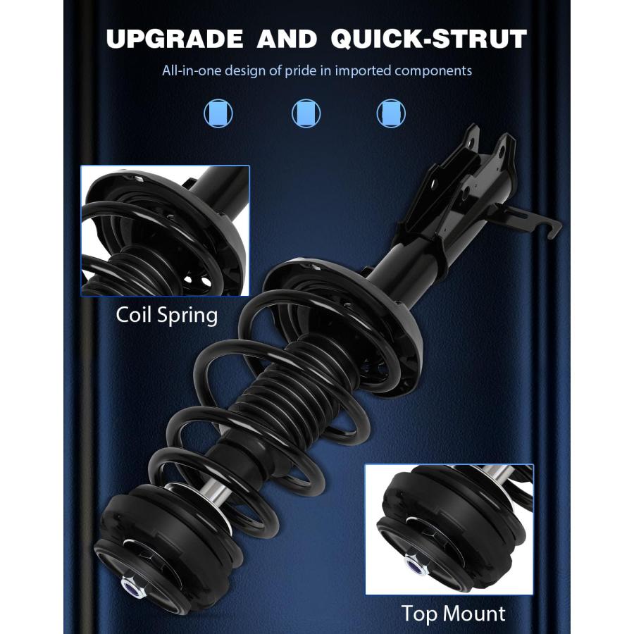 ん 並行輸入品】ECCPP Complete Struts Spring Assembly Front Drive and